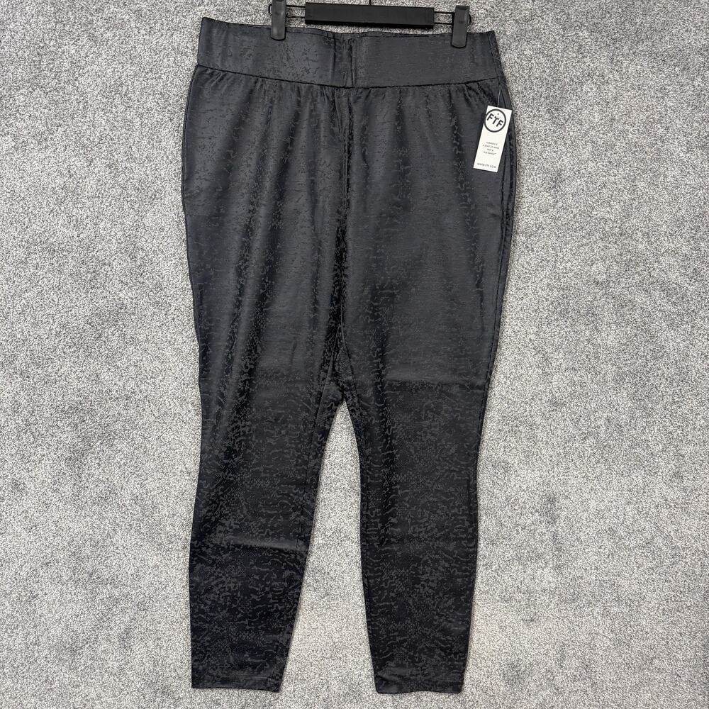 Fashion To Figure Leggings Womens 1 39x28 Black Coated Ponte High Rise Stretch